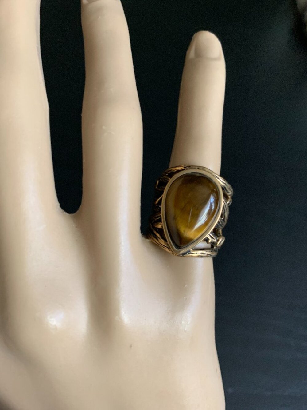 Barse Bronze Tiger's Eye Ring